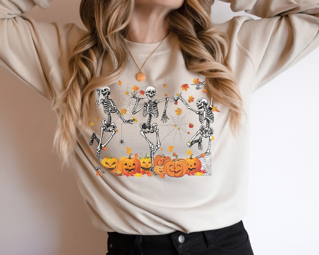 Halloween Skeleton Pumpkin Women’s Sweatshirt main image 1