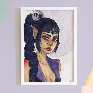 Art Print Schattenherz Baldurs Gate 3 - Watercolor Illustration