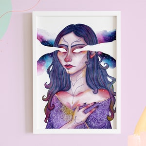 Art Print >Tali'Zorah from Mass Effect inspiriert< - Watercolor Illustration
