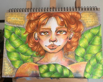 Original Drawing >Jungle< - Marker Illustration