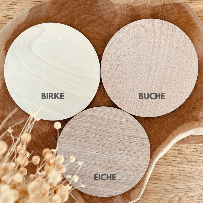 Untersetzer Set aus Holz Geschenkidee für Teefreunde Bild 5