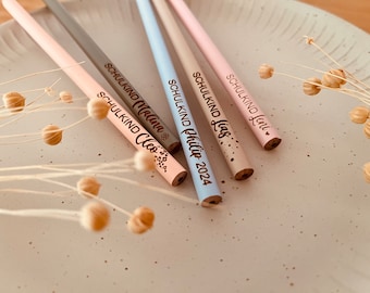 Pencil personalized in pastel colors | Gift for starting school