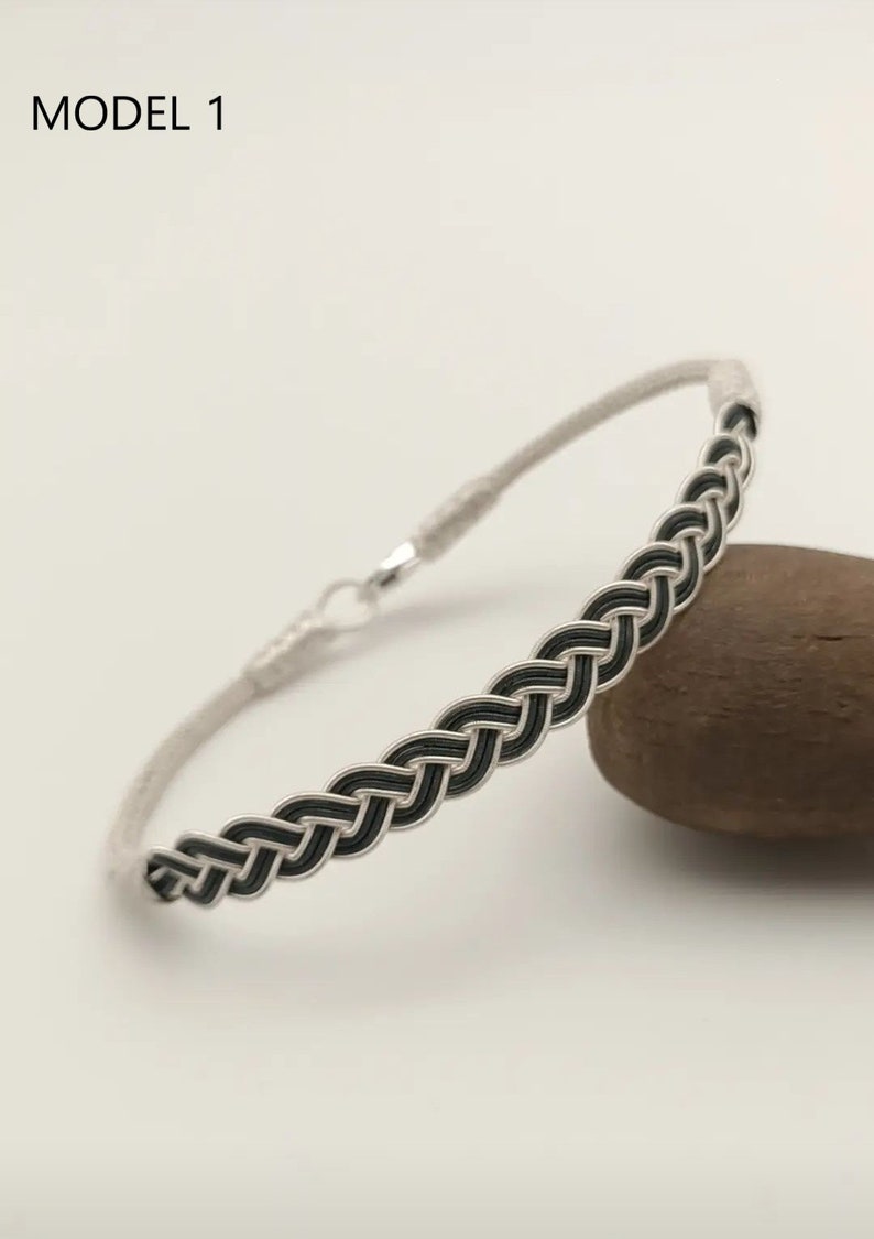 Twisted bracelet thin silver main image 1