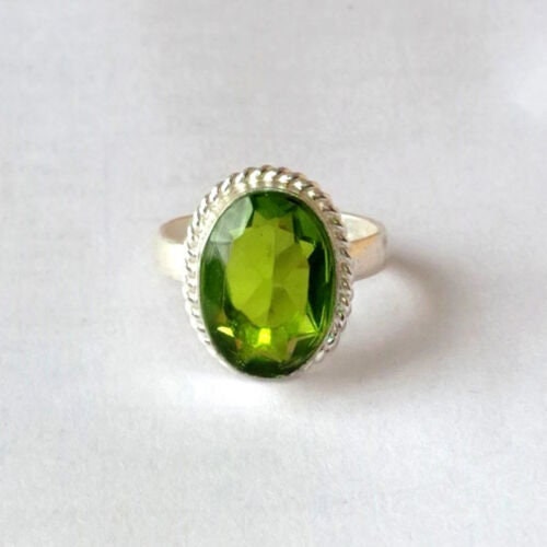 Emerald Ring, May Birthstone Ring, Solitaire Stone Ring, Sterling Silver  Ring, Natural Gemstone Ring, 925 Silver Emerald Ring, Oval Emerald, एमराल्ड  रिंग्स, पन्ना की अंगूठी, एमराल्ड रिंग - Paradise Crafts, Ghaziabad ...