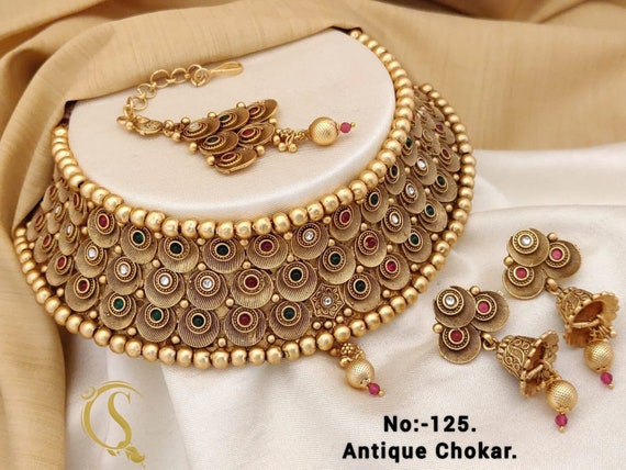 Buy Traditional Kerala Palakka Necklace Design Gold Light Weight Palakka  Mala