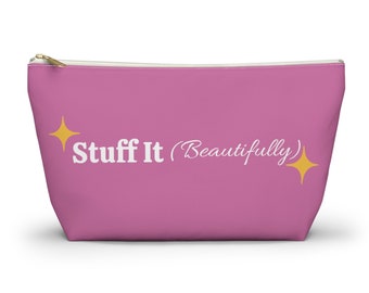 Ctrl+Vibe "Stuff It (Beautifully)" Trendy Accessory Pouch, Makeup Cosmetic Bag, Travel Organizer, Pencil Case, Toiletry Pouch