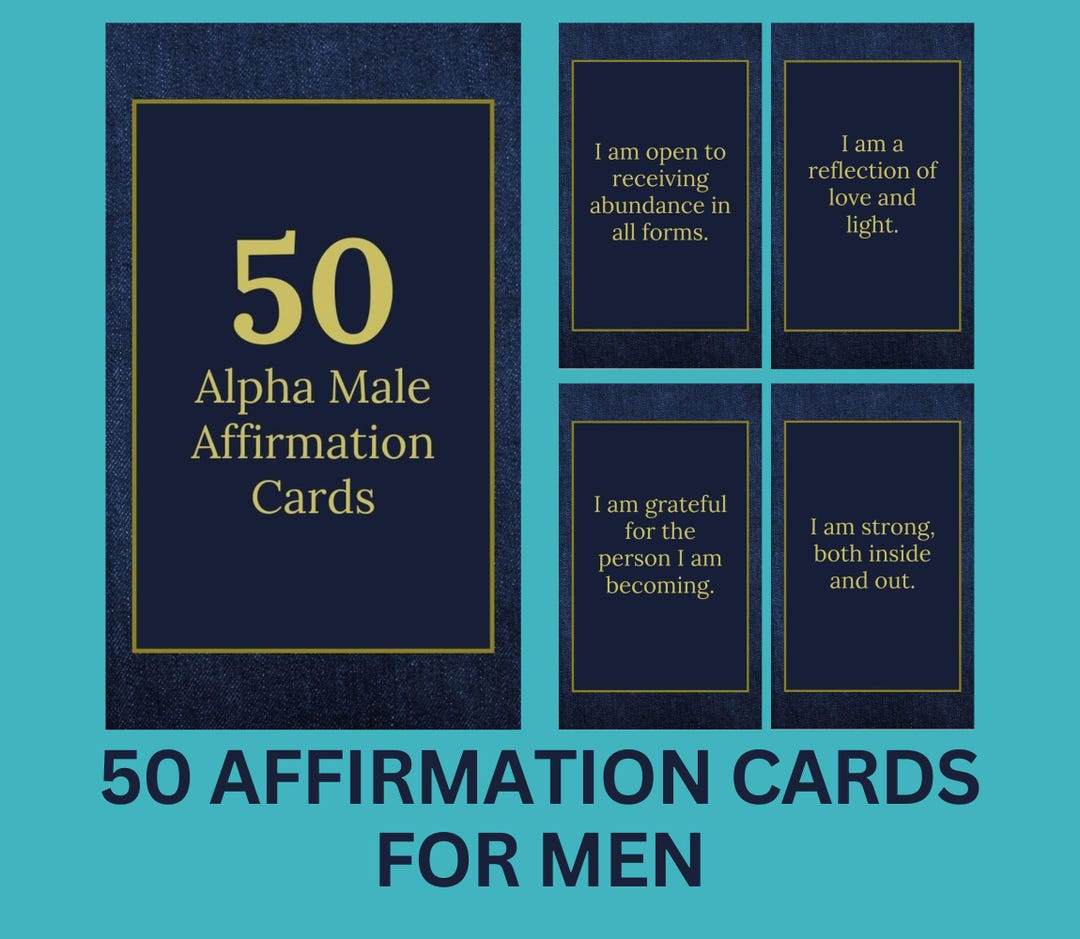 50 Alpha Men Affirmation Cards: Daily Motivation (printable) - Etsy