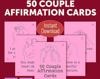 Couple's Affirmation Cards: Relationship Conversation Starters (PDF Download)