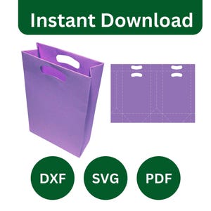 Weinbeutel Vorlage, Alkohol Tasche, Schnaps Tasche, Weinflasche Tasche, Geschenkbox Rechteck, klassische Box, einfache Box SVG, DXF, PDF, Cricut, Silhouette