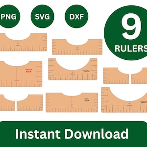 Tshirt Ruler SVG, T-shirt Alignment Tool Graphic by NGISED