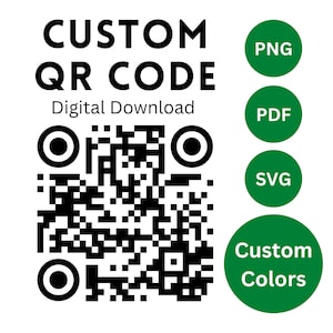 Custom QR Code: Website, Social Media (Digital Download)