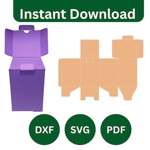 Caja de envío, plantilla de caja clásica, caja de embalaje, caja clásica, caja de almacenamiento, caja rectangular, SVG, DXF, PDF, Cricut, Silhouette