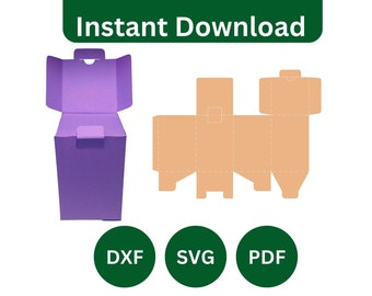 Rectangle Gift Box Template: SVG, DXF, PDF (Digital Download)