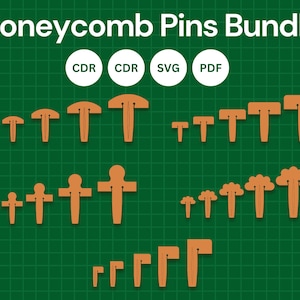 Glowforge Honeycomb Bed Pins SVG Bundle: Laser Cut Files (Digital Download)