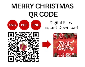 Merry Christmas QR Code | Holiday Greetings (Digital Download)