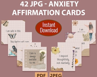 Angst Affirmation Karte, positive Affirmation Karte, motivierende Karte, Angst druckbare Karte, Vision Board druckbar