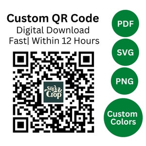 Custom QR Code with Logo: Fast Digital Download (PNG, SVG)