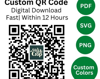 Benutzerdefinierter QR-Code mit Logo: Schneller digitaler Download (PNG, SVG)