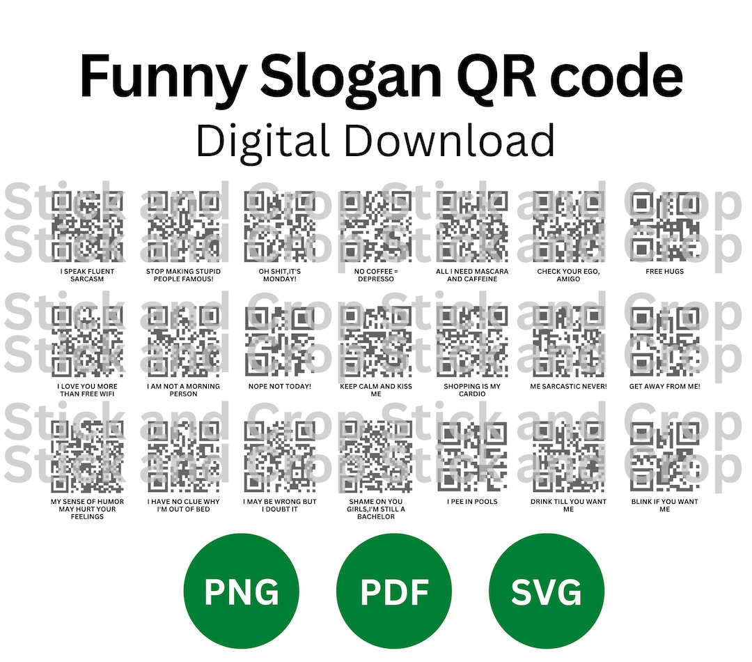 21 lustige Sprüche qr Code SVG TShirt Slogans QR Code QRCode Eps