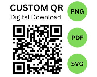 Custom QR Code: Personalized Colors & Logo (Digital Download)
