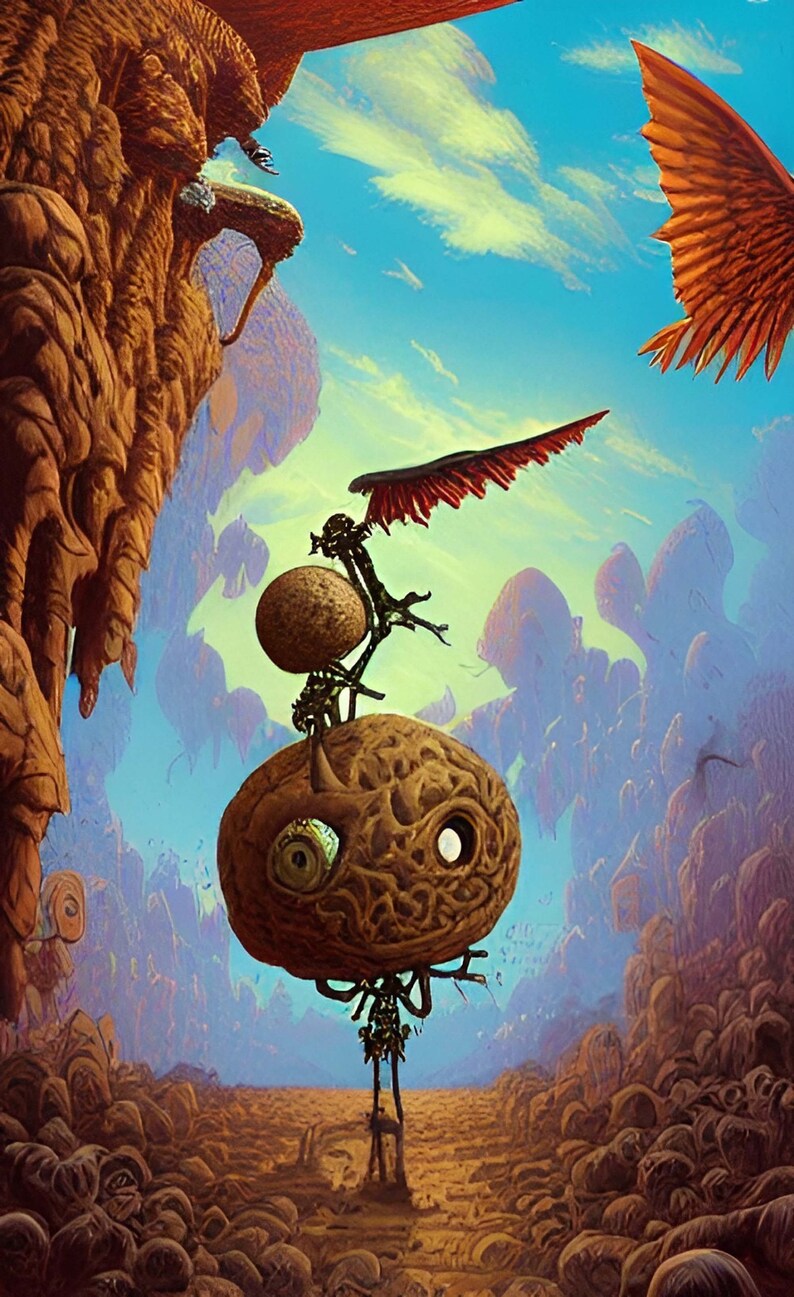 Burden of a Heavy Mind Ai Art Digital Download Etsy