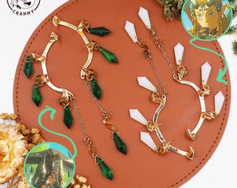 Zelda-Inspired Handmade Zonai Stainless Steel Ear Cuff Set Fashion Earrings
