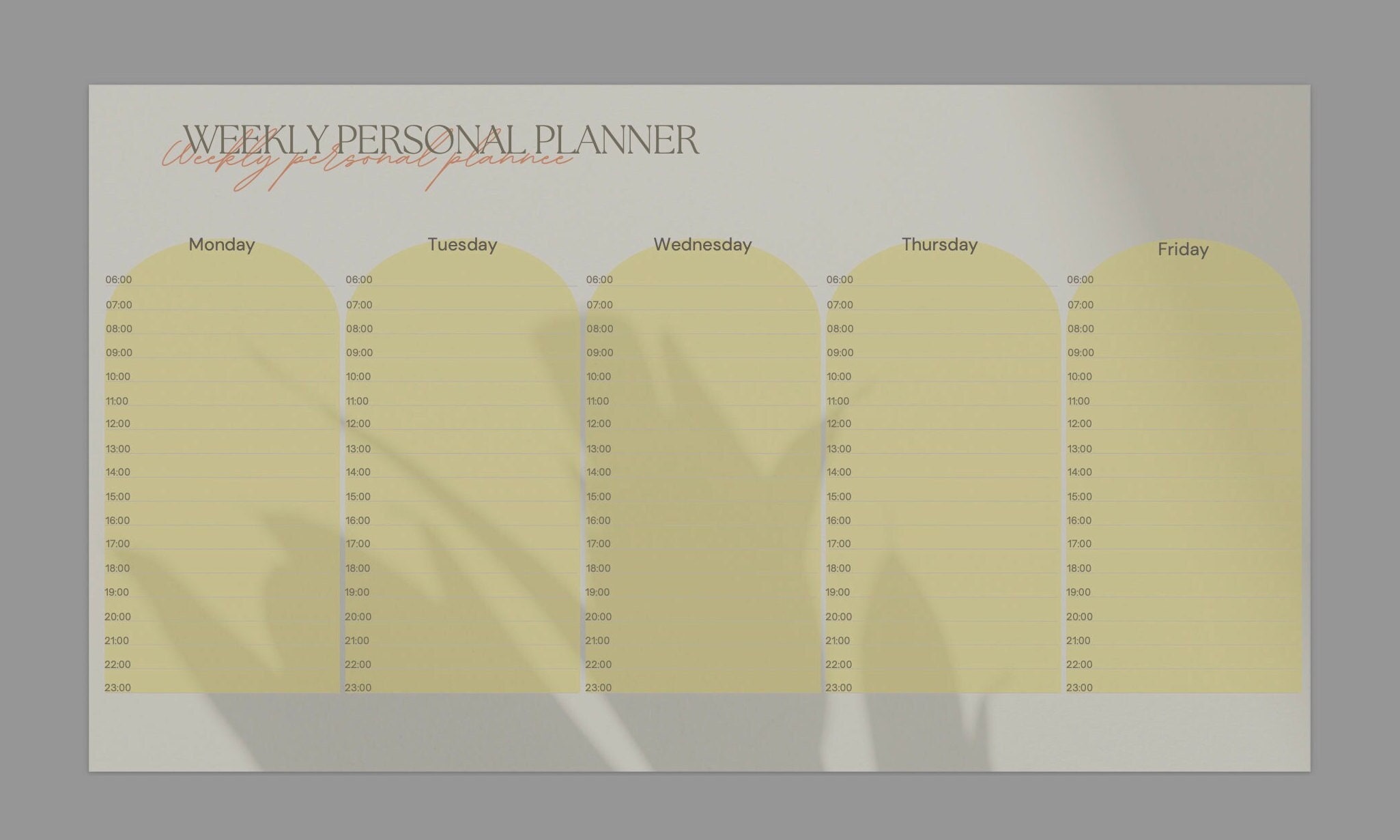 Ipad Weekly Planner Template Etsy