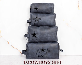 Personalized Cowboys Texas Star Gifts, Dallas Toiletry Bag Mens, Cowboys Gift for Boyfriend, Husband Gifts, Christmas Gift, Birthday Gifts