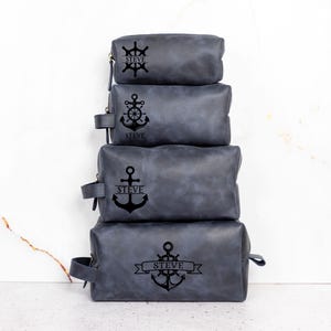Personalized Navy Gift for Dad, Leather Dopp Kit Mens, Navy Graduation Gift Boyfriend, Cool Navy Military Gift, Navy Students Boyfriend Gift