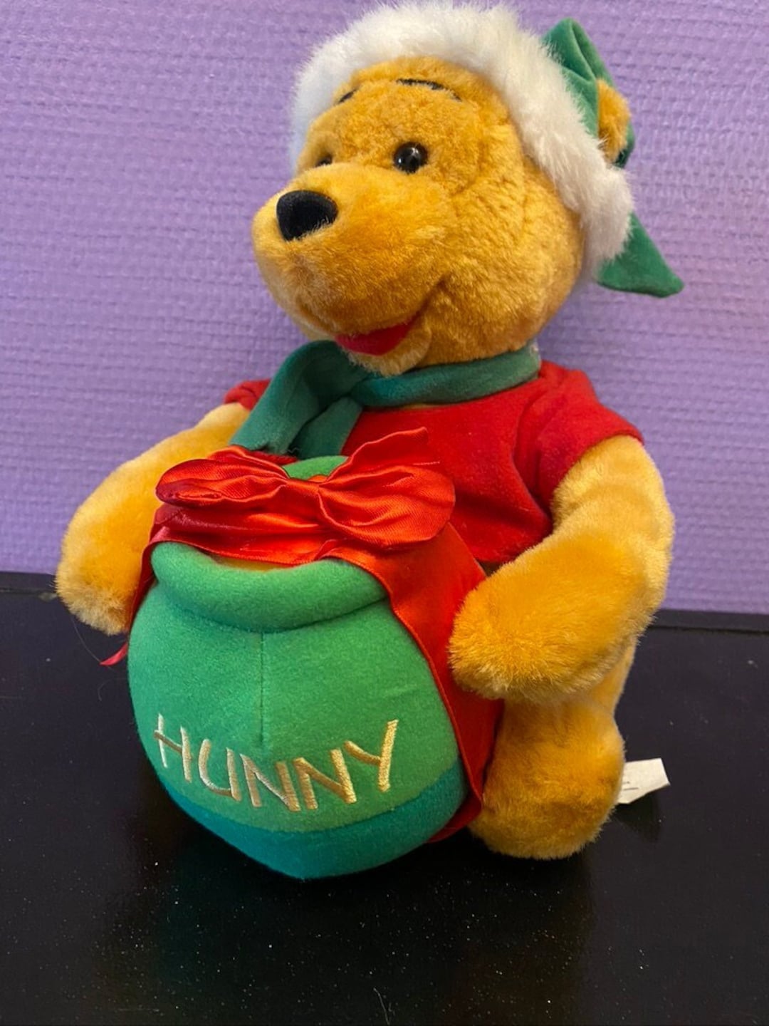 Winnie the Pooh Kerst Pluche Knuffel Met Honingpot 1980 Etsy