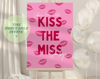 Tablero de bienvenida para despedida de soltera: Plantilla editable de Canva (descarga digital)