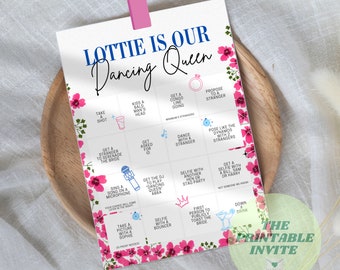 Mamma Mia Bachelorette Bingo Card: Editable Party Game (Canva Template)