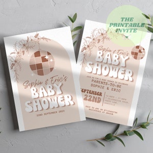 Mamma Mia Neutral | Baby Shower Gender Reveal Party Invitation | Canva Template | Fully Editable Printable or Digital Invite | Personalised
