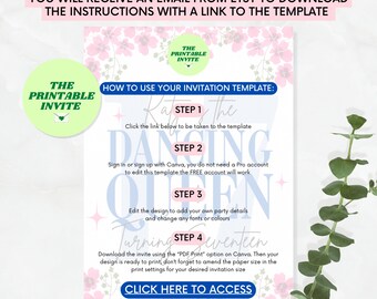 Dancing Queen 17 Mamma Mia 17th Birthday Party Invitation - Etsy Finland