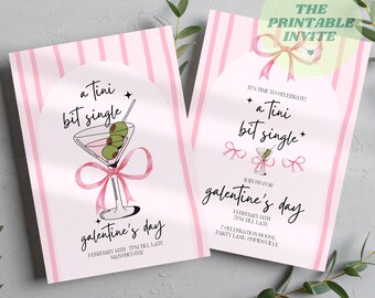 Invito alla festa di San Valentino: Martini, modello Canva per serata tra ragazze (download digitale)