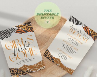 Animal Print Bachelorette Party Invitation: Girls Gone Wild Canva Template (Digital Evite)