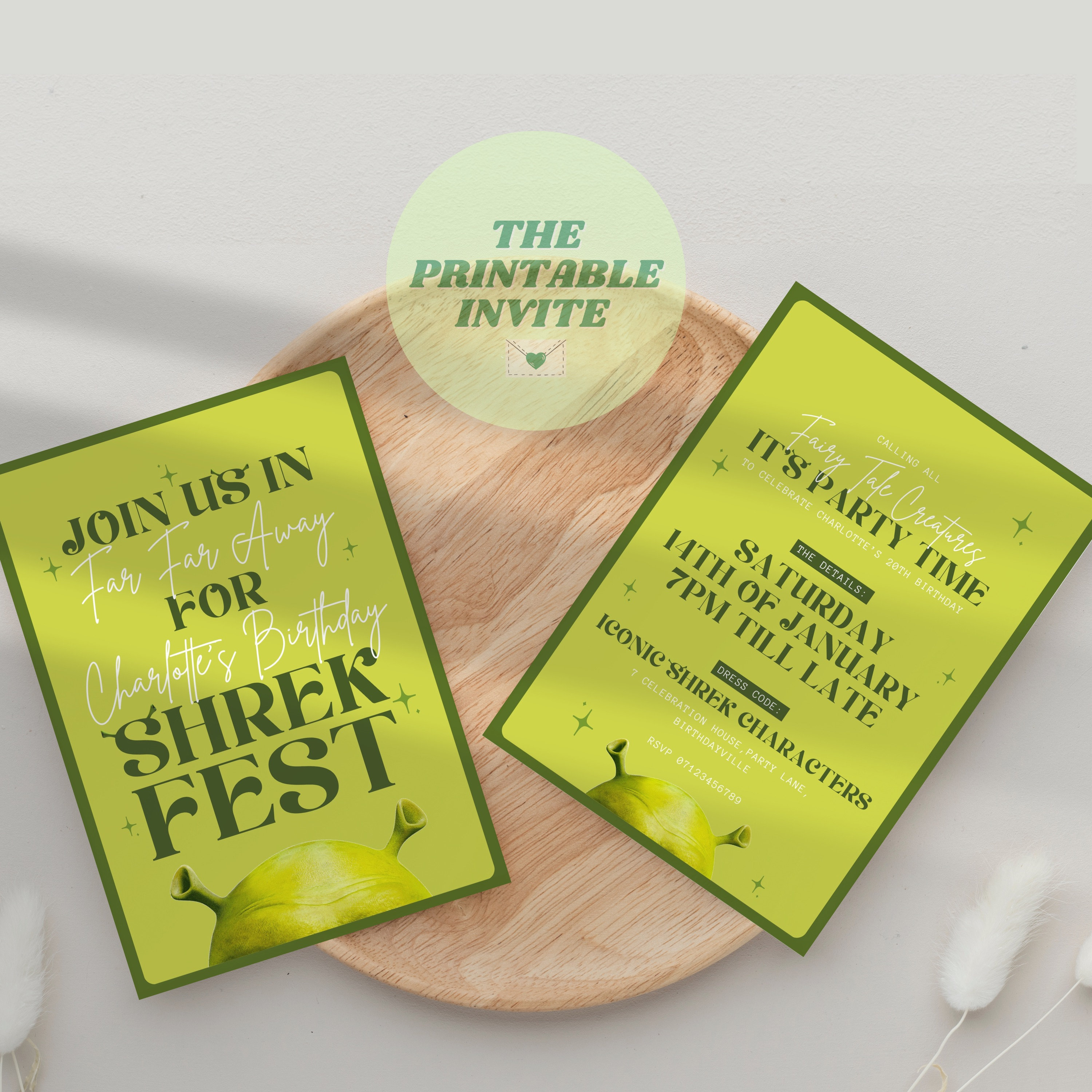 Shrek Fest | Fairy Tale Birthday Party Invitation | Canva Template | Fully Editable Printable or Digital Invite | Personalised Evite