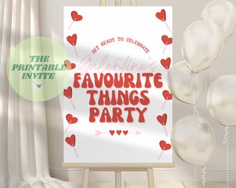 Tabellone di benvenuto per la festa di San Valentino: modello Canva modificabile (download digitale)