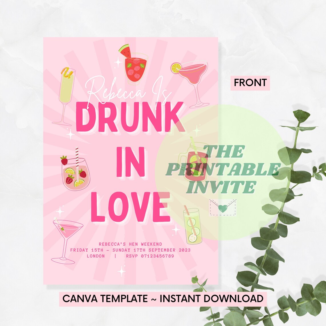 Drunk in Love Beyoncé Hen Bachelorette Party Invitation - Etsy