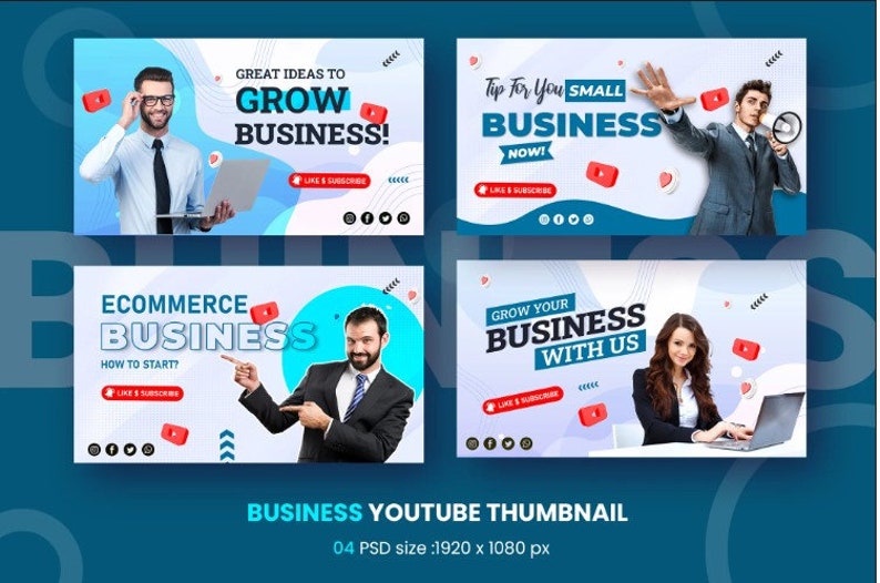 60 Editable Youtube Thumbnail Templates | Social Media Thumbnail Design ...