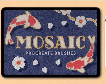 50 Mosaic Tile Procreate Brushes