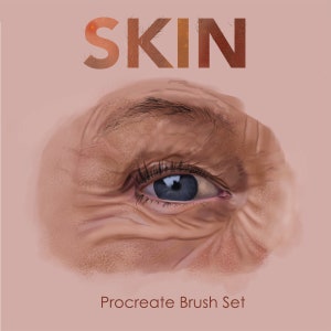 19 pinceaux Procreate avec peau texturée réaliste