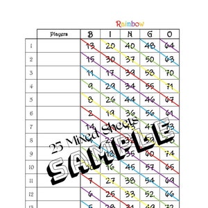 Rainbow Bingo (Mixed)