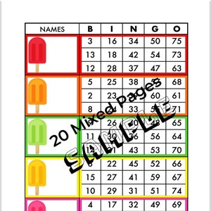 Blocs de sucettes glacées (20 mélanges)