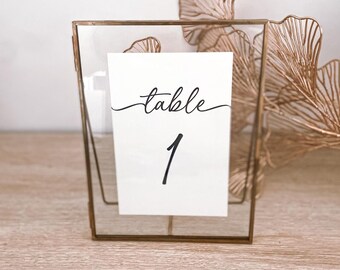 Affiche numéro de table - mariage