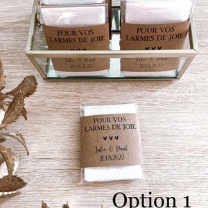 100 Pochettes 'Larmes De Joie' Pour Mouchoirs – Élégantes Sachets Mariage, Cérémonie, Émotions, Décoration Table Invités (Lot De 100)