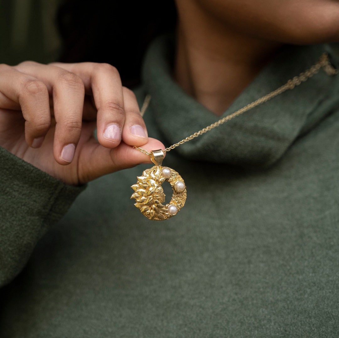 Goddess Gaia Pearl Necklace: 18k Gold Plated Divine Feminine