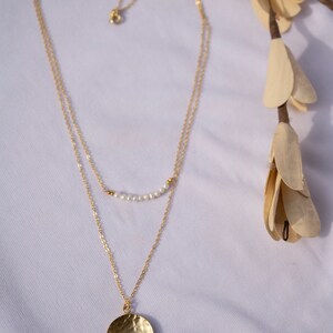Minimal Jewelry Layering Necklace Pearl Necklace Dainty Jewelry 18k gold necklace Minimalist Jewelry Thanksgiving Gift for her