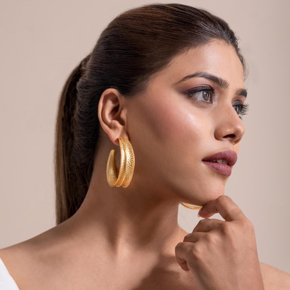 Statement Earrings With Gold Earrings For Western Dresses Pixie Statement Earrings  Gold