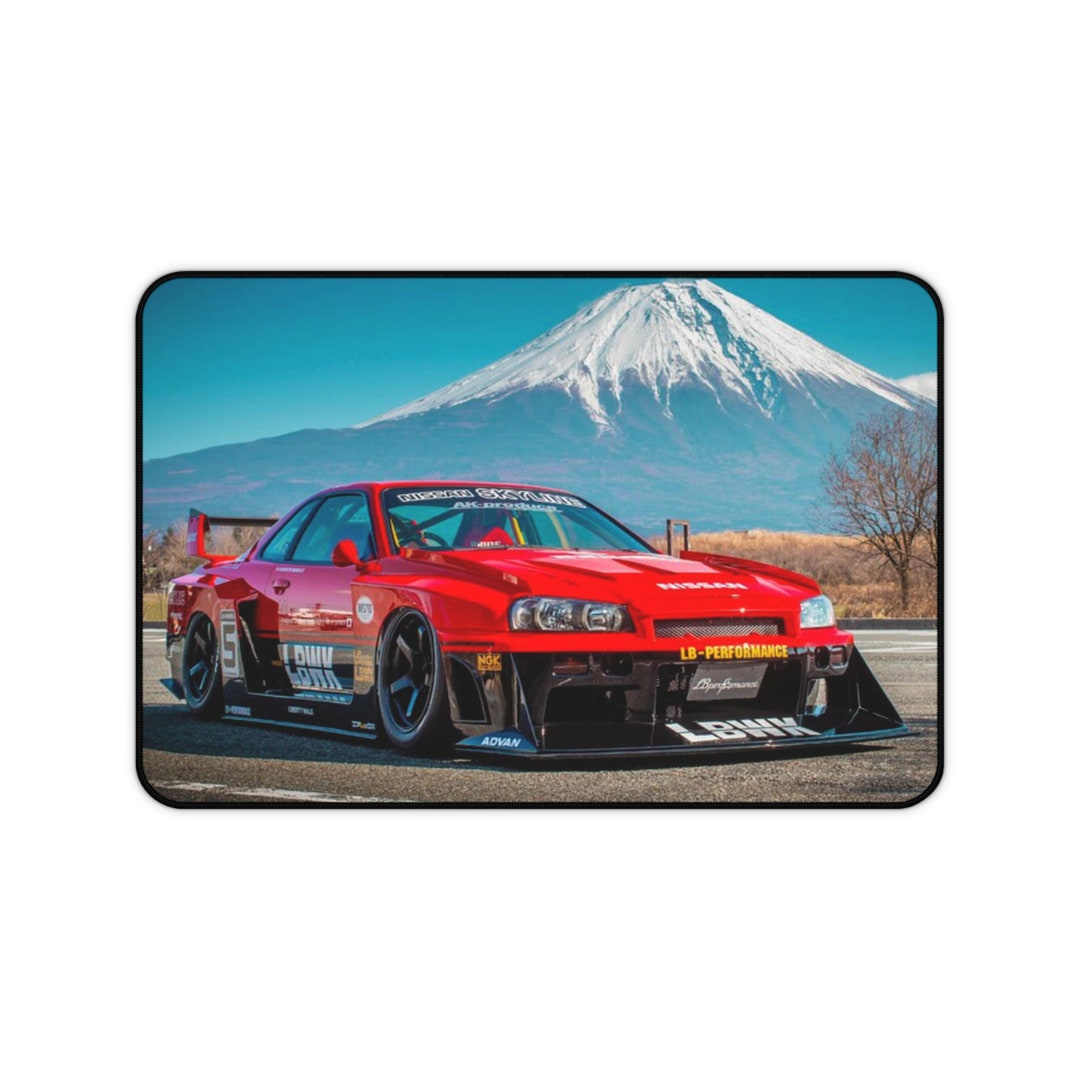 LB R34 Skyline Desk Mat - Etsy